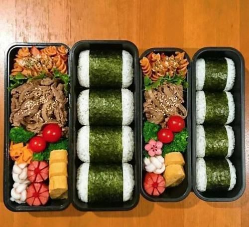 海苔饭团|日本一对兄妹的便当，吸引3万人围观，强迫症表示看起来好爽