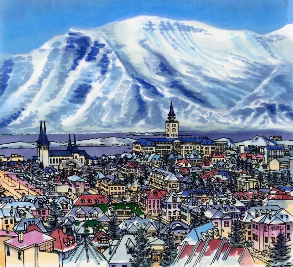 画师|英国插画师的钢笔建筑