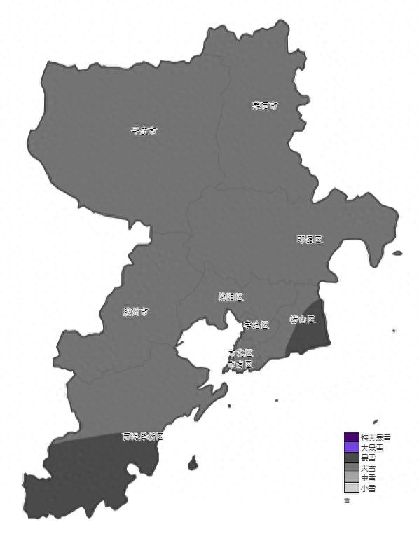 出行请注意 4日至5日青岛将有强降雪和大风降温天气