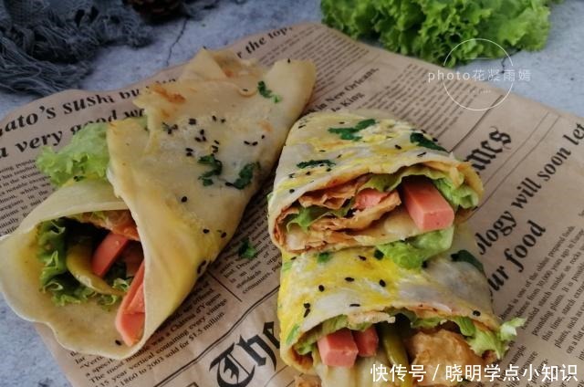 不和面|早餐就馋它，不和面不揉面，一煎一卷就搞定，孩子特爱吃