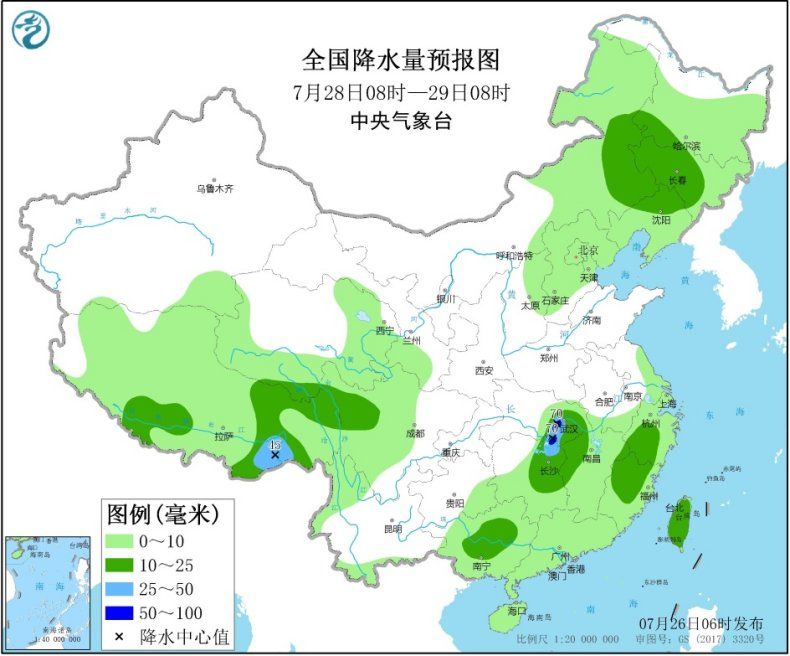 中到大雨|长江中下游强降雨又至 华北东北高温缩减