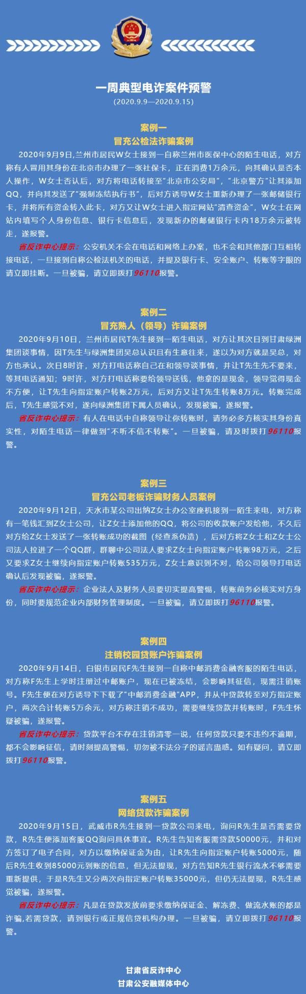 预警|甘肃公安发布预警!