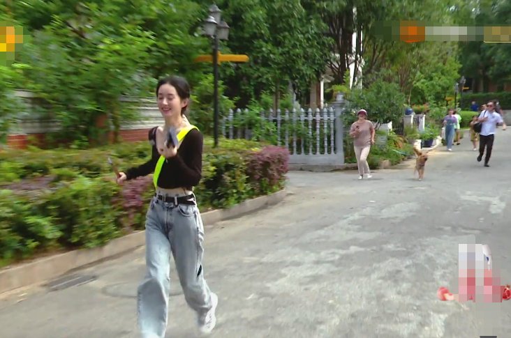  赵丽颖|赵丽颖被路人大狗吓跑，主人赶来道歉后，她下意识的回应显露素养