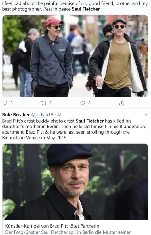 聚会|布拉德皮特好友杀死女友后自尽，与皮特最后聚会画面曝光