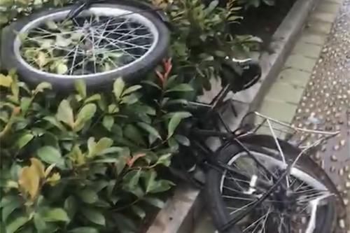  小区|一小区天降自行车险些砸人：9岁男孩被绊倒从18楼泄愤扔下