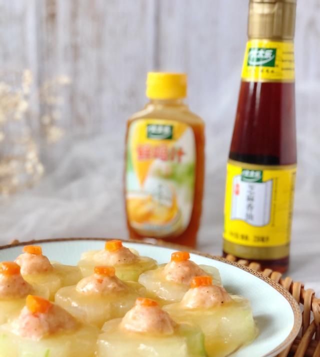  冬瓜|颜值爆表的虾滑酿冬瓜，端上桌的那一刻就惊艳全场了