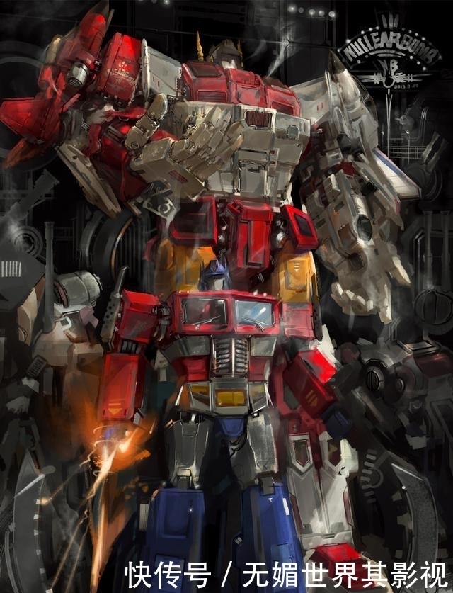 变形金刚|适合做壁纸的机甲插画,喜欢高达还是变形金刚呢?