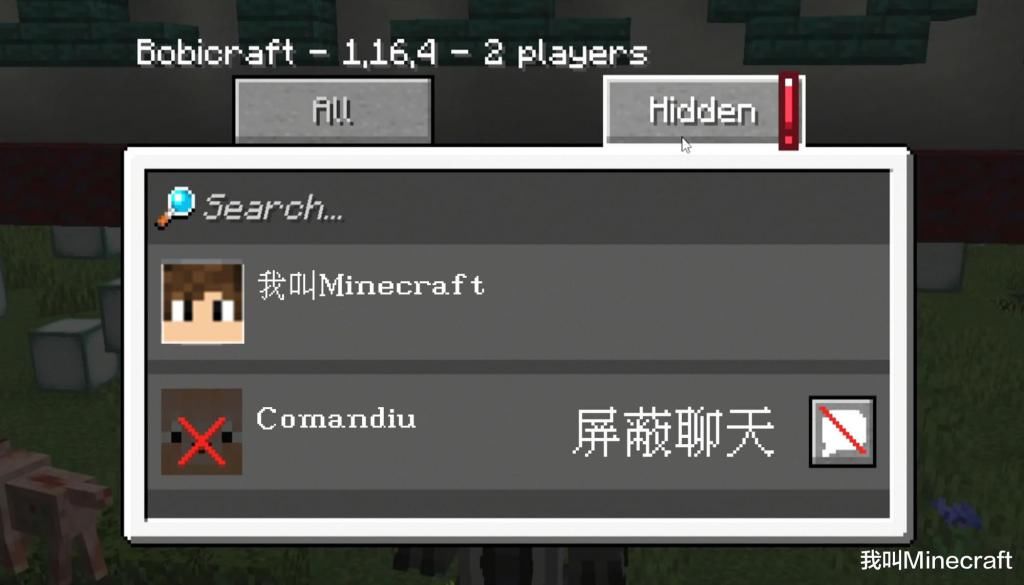 屏蔽|加入屏蔽私聊系统，mc这是要变网游？Minecraft 1.16.4