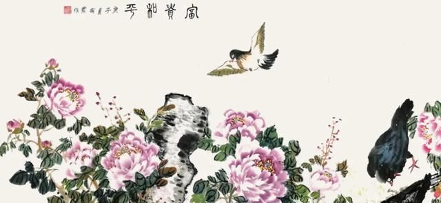  赏析|花开富贵，“鸽”舞升平——仁美学员《和平富贵图》作品赏析