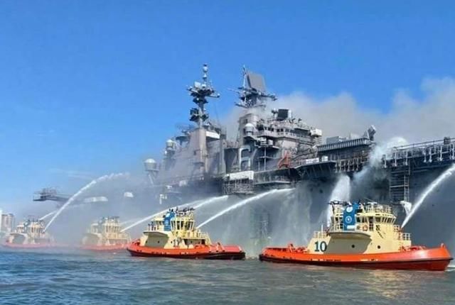  火灾|接连3艘美舰起火！理查德号火势刚灭，姊妹舰基尔赛号再传火警