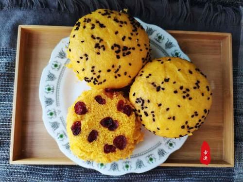 混合面|南瓜混合面奶香发糕，有营养又蓬松暄软不塌陷，口感佳老少皆宜