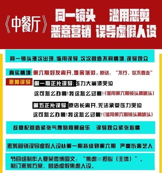  话题|综艺节目通过恶意剪辑明星博话题！导演，你们的良心不会痛吗