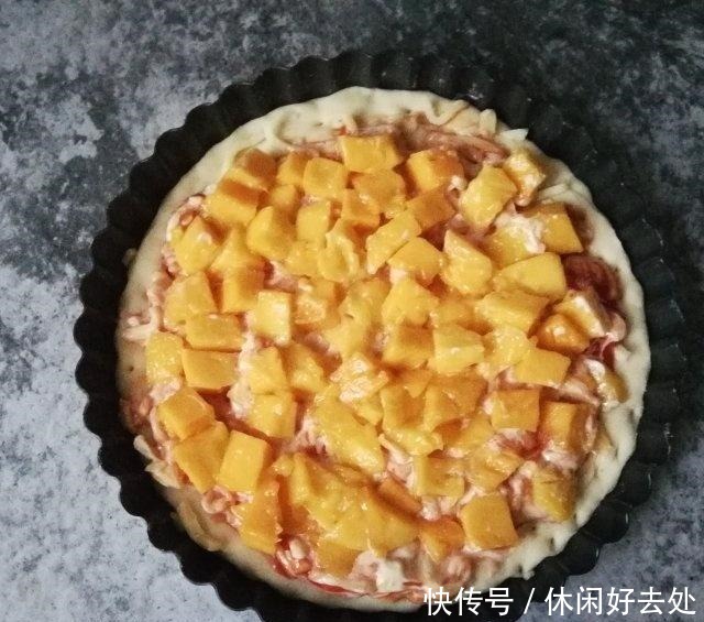 拉奶酪丝|芒果披萨,芒果软糯香甜,一出炉就被抢光了