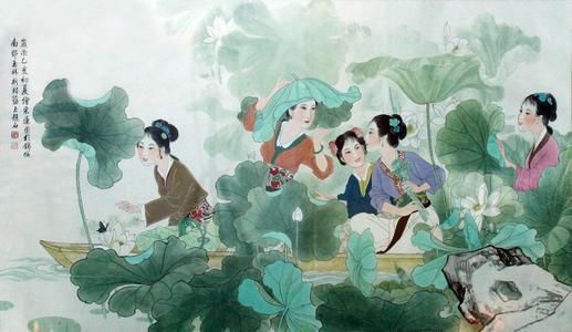 始觉|“乱入池中看不见，闻歌始觉有人来”，王昌龄的《采莲曲》