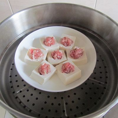  肉馅|咸蛋黄豆腐酿丸子