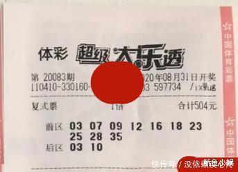 参考|体彩超级大乐透第20083期,晒票用于参考,彩民切勿沉迷