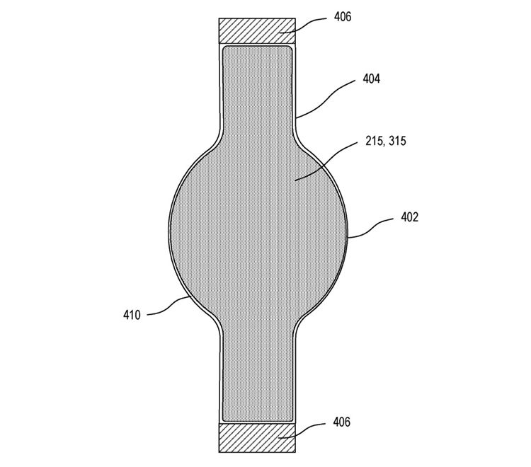 苹果新专利全屏包裹Apple watch，将屏幕与表带连在一起