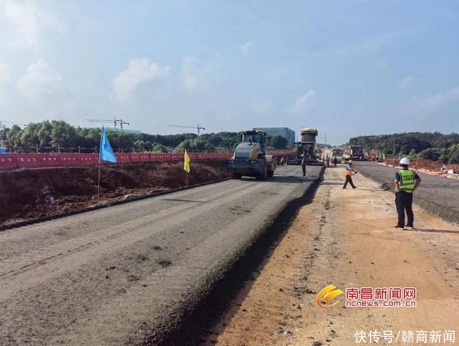 南昌明月山大道南延项目8月10日道路右幅具备通车条件