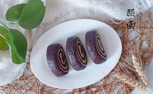  面粉150克|双色杂粮馒头，不沾笼屉，不用二次发酵，浓浓紫米清香，营养好吃