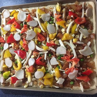  披萨|火腿鸡丁时蔬披萨