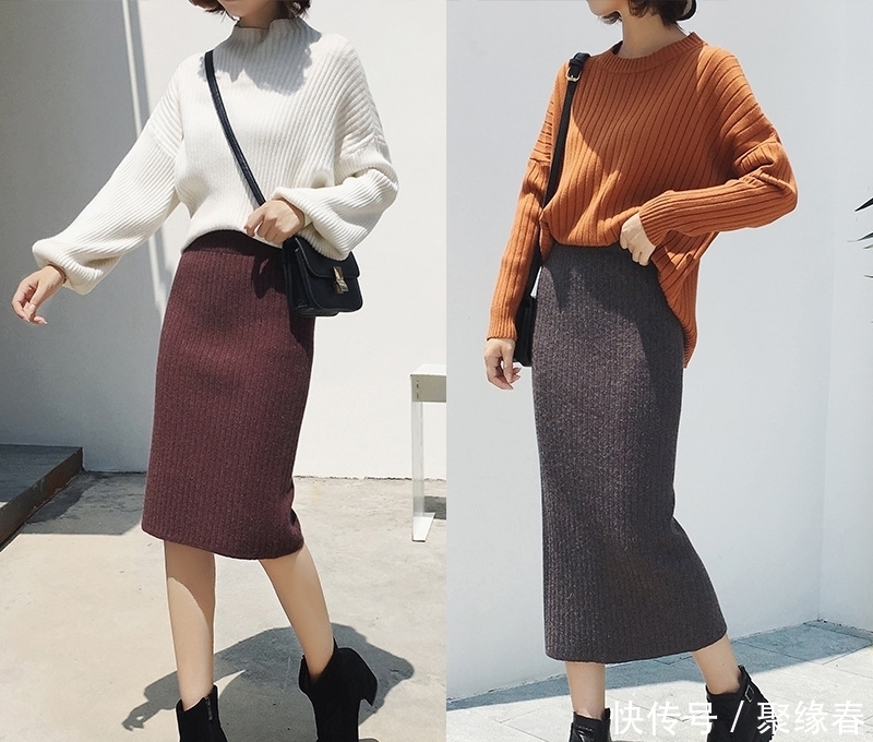 半身裙|周一就中秋了,回家别穿风衣!针织毛衣+半身裙,你不穿你不美