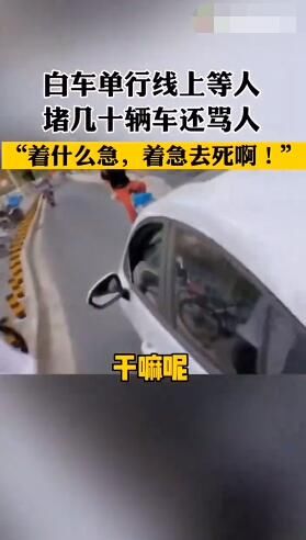 着急|罚！天通苑一轿车停单行线堵几十辆车 司机还怼人：着急去死啊
