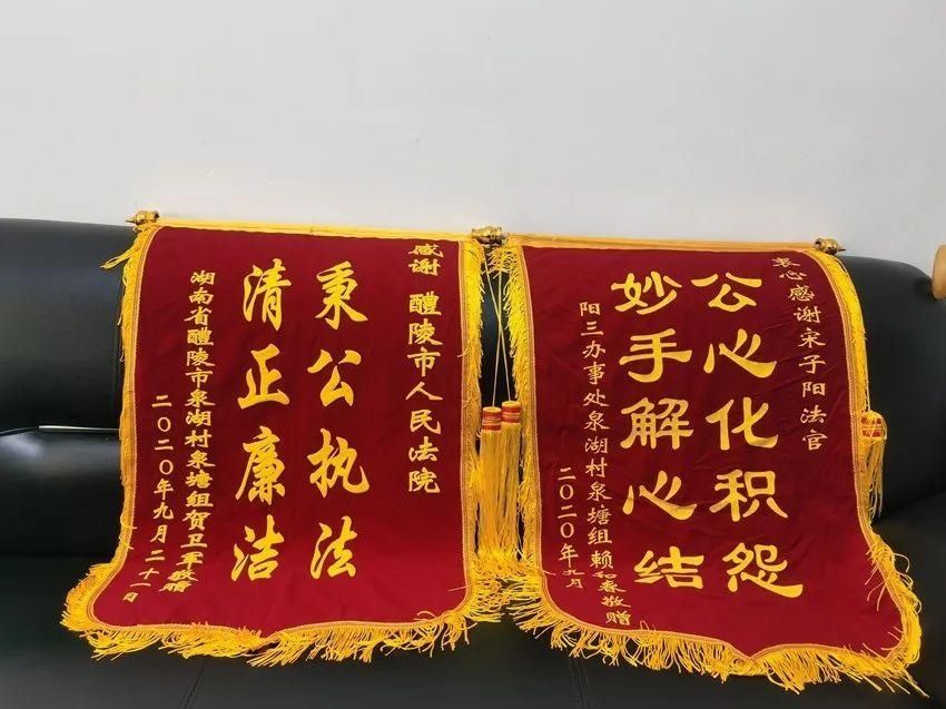 致谢|法官耐心尽责解纠纷，当事人真诚致谢送锦旗