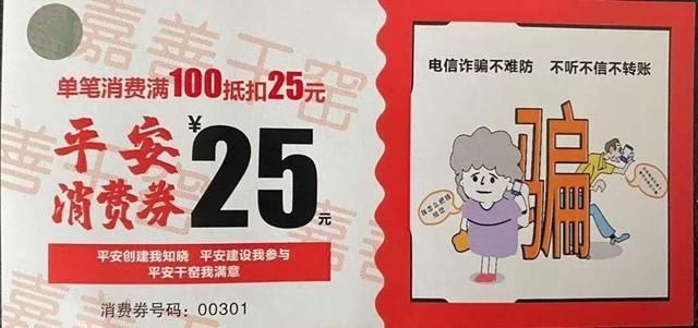 发放|嘉善警方全市首推“平安消费券”首批发放100万元