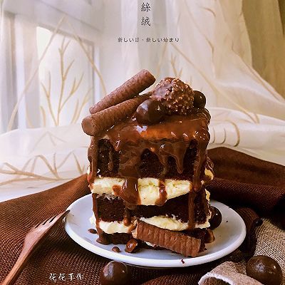  蛋糕|红丝绒巧克力淋面蛋糕