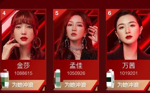  暂列|《浪姐》复活赛投票沈梦辰暂列第一或！许飞被质疑刷票后排名下降