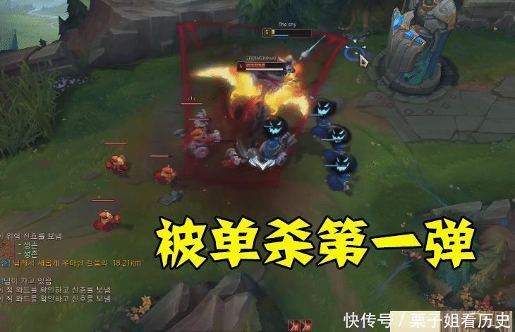 khan|真不行了theshy直播玩剑姬被剑魔吊锤,khan看看我再看看你!