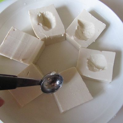  肉馅|咸蛋黄豆腐酿丸子