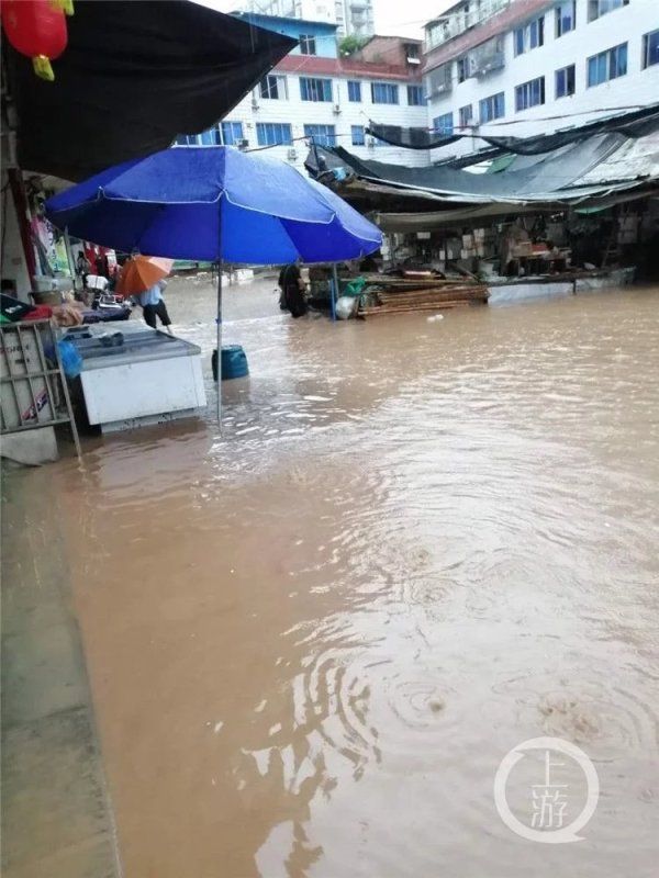 河流|万州再发暴雨红色预警！ 雨有多大？河流明显涨水，多地积水被淹……降雨仍将持续