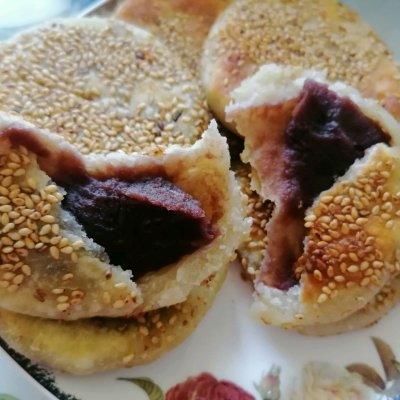 再也|自制豆沙芝麻饼,再也不用买了