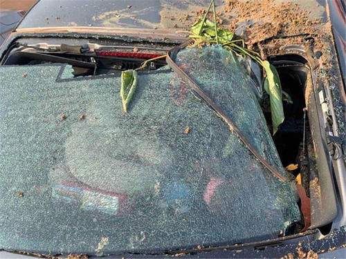  名车主|斯柯达遇到高空抛物，车顶变形后挡风碎裂，物业：我们管不着！