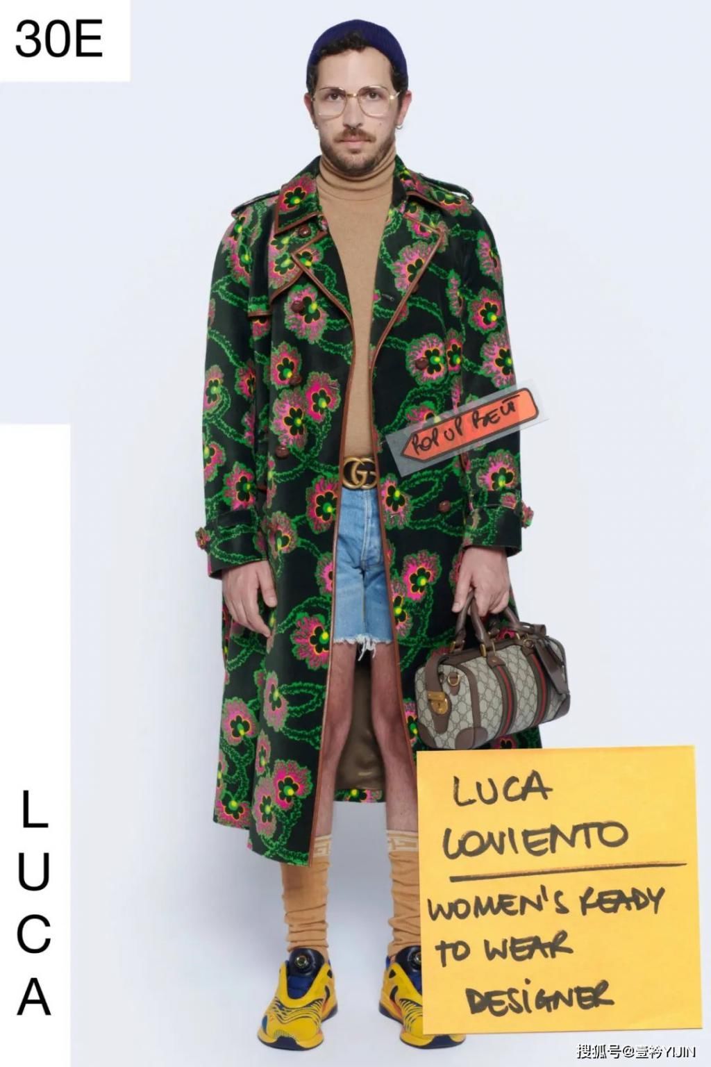  女孩|GUCCI 2021Resort | 打破常规时装周发布的便利贴女孩