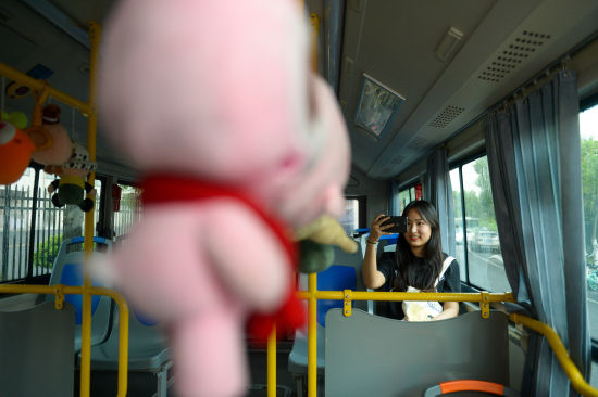  环境|95后司机将公交车变成玩偶世界：为营造温馨乘车环境，他把和女友“抓”的玩偶挂满一车