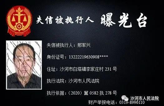 受限|邢台一地实名曝光！这20人将处处受限