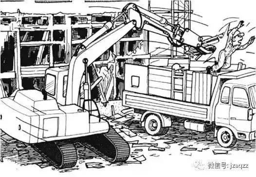  施工|【施工安全】卡通漫画，挖机施工避免这11个常见事故!