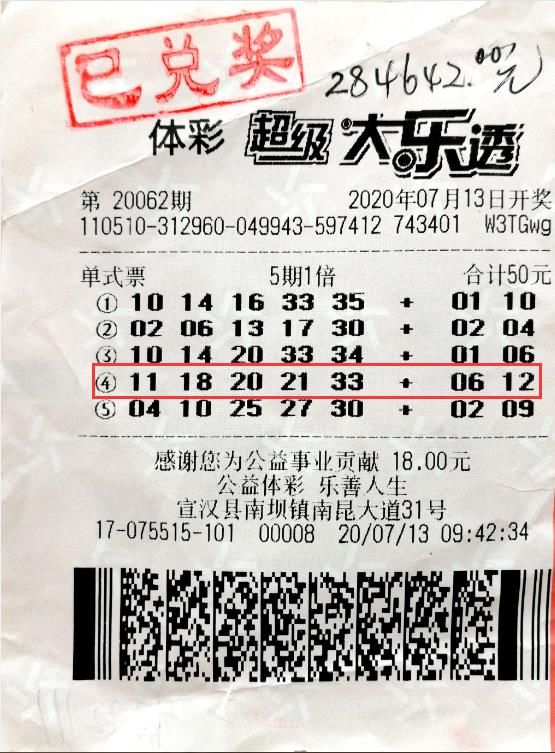 达州|坚持多期投注,达州购彩者喜中大乐透二等奖28万