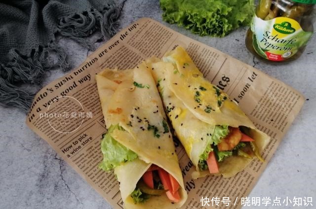 不和面|早餐就馋它,不和面不揉面,一煎一卷就搞定,孩子特爱吃