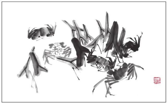  画法|怎么画鱼虾蟹蛙、写意《趣》画法