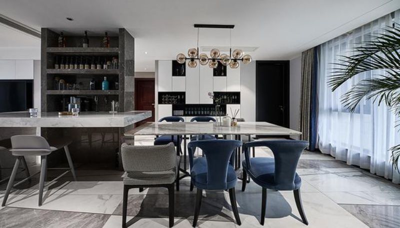 平米|现代风格三居室装修案例,124平米的房子装修多少钱?