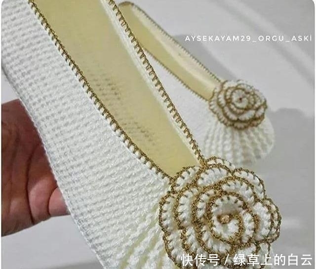  万能|拆下旧鞋子的鞋底，钩织几双万能平底鞋，天天都有新鞋穿，附教程