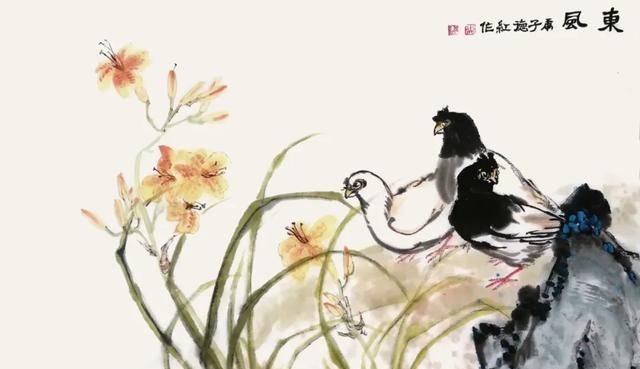  赏析|花开富贵，“鸽”舞升平——仁美学员《和平富贵图》作品赏析