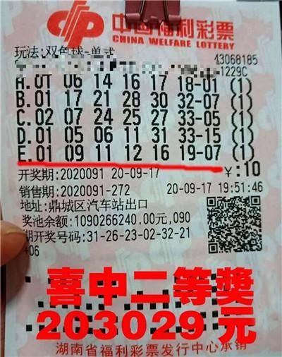 彩票|20万！双色球开奖，常德市彩民中1注二等奖