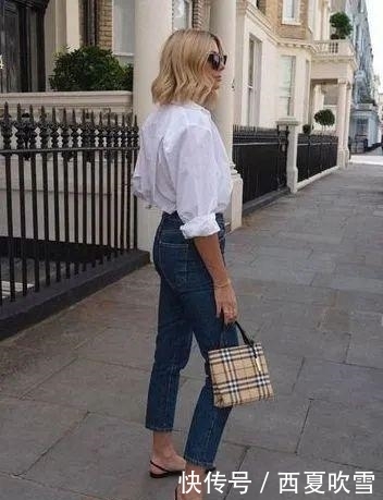 分烟管裤|九分裤+平底鞋,才是早秋最潮搭配