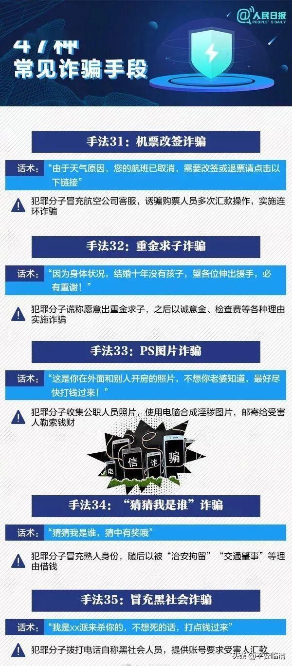 常见|【反电信诈骗】47种常见诈骗手段，你一定要仔细看！