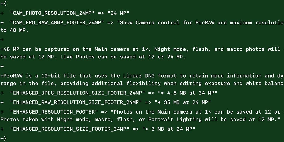 苹果 iPhone 14 Pro 机型升级iOS 17后，可拍4800万像素JPEG照片