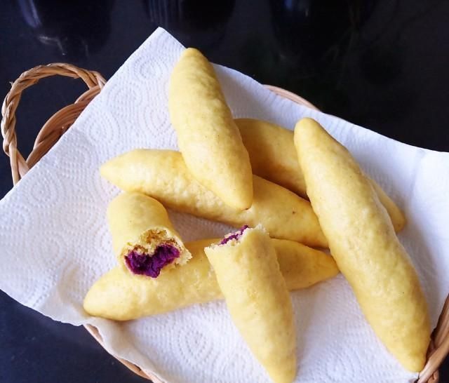 杂粮|玉米粉紫薯包,用玉米粉和紫薯做一款杂粮包,吃着非常棒